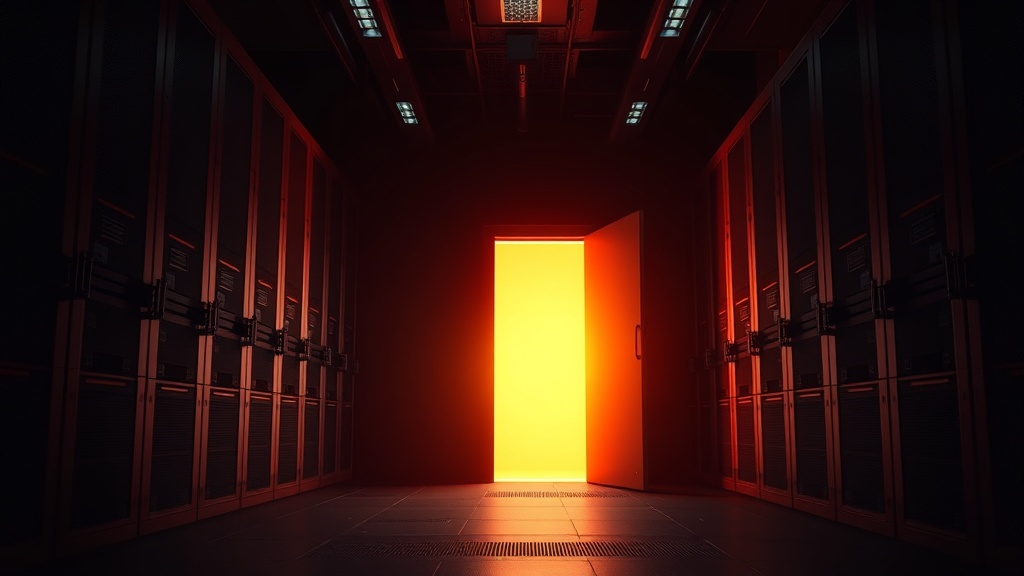 AI agent VPS security — open server door with ominous light